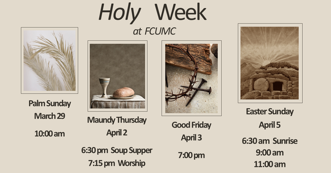 Easter Week Schedule