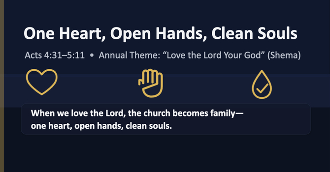 One Heart, Open Hands, Clean Souls