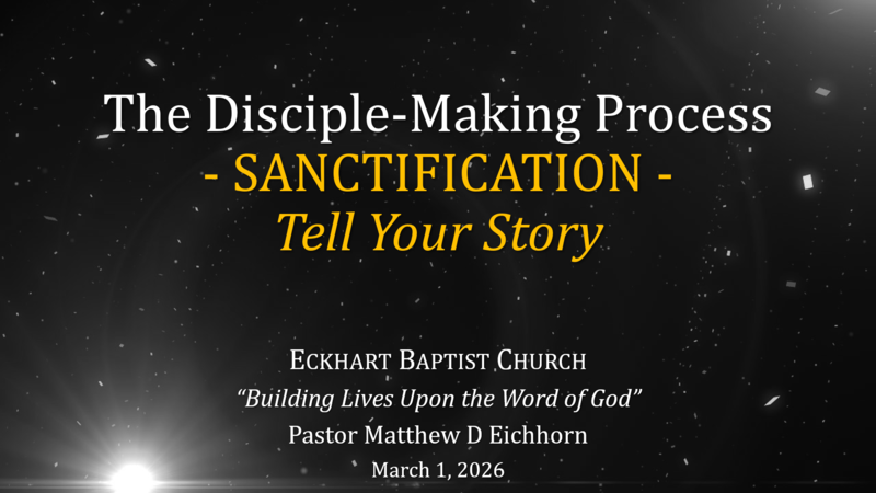 Component #2.3: Sanctification Tell Your Story