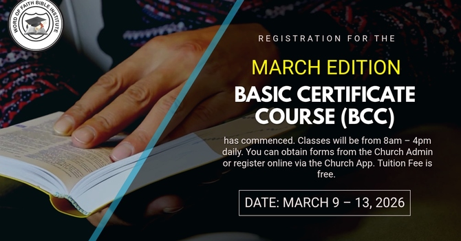 WOFBI Basic Certificate Course (BCC) 
