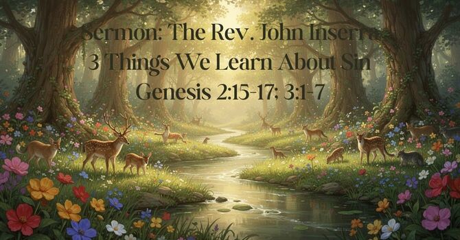 Sermon: 3 Things We Learn About Sin (Genesis 2:15-17; 3:1-7)