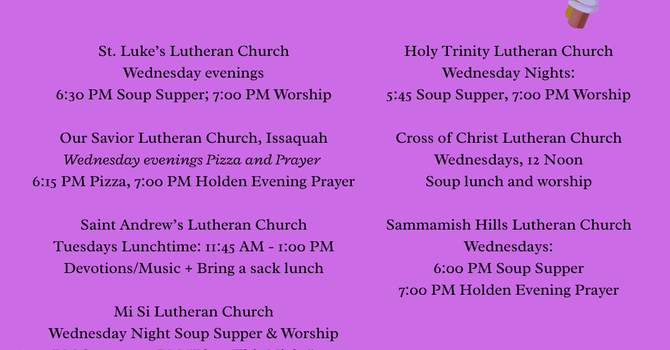 ELCC Lent Mid-Week Events