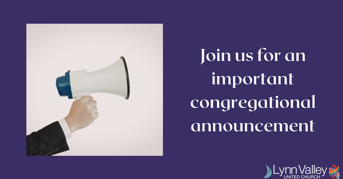 Congregational Announcement