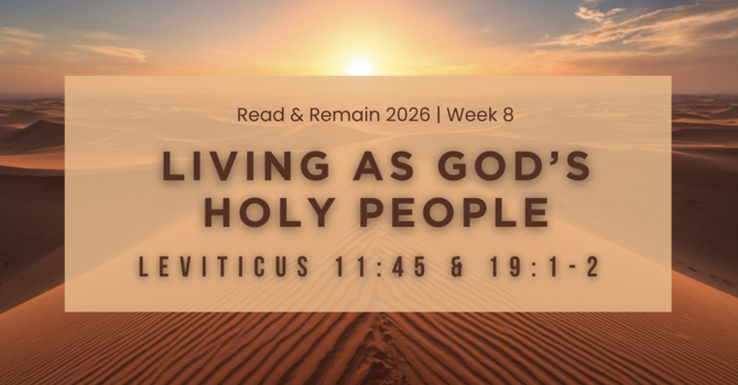 Living as God's Holy People