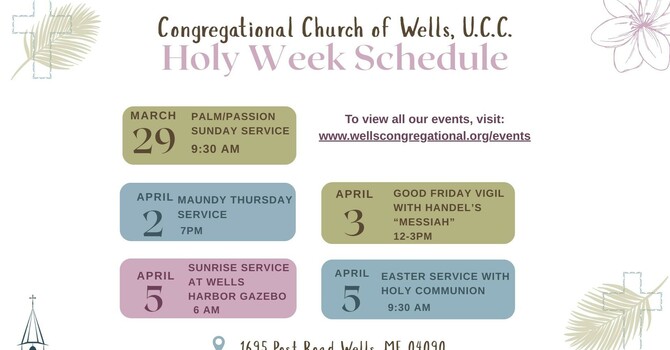 Holy Week Schedule