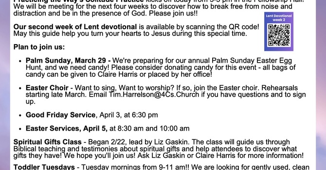 Weekly Bulletin 03/01/26 image