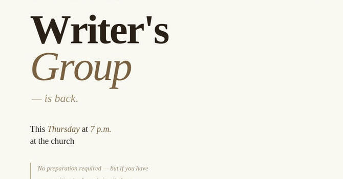 Writer's Group