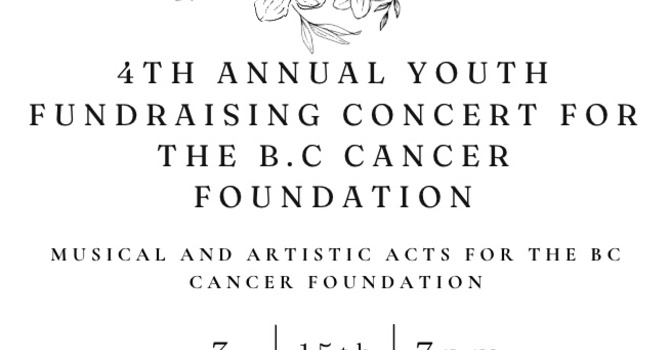 Youth Fundraising Concert for BC Cancer Foundation