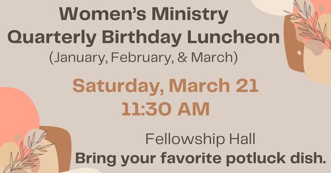 Womens Ministry Birthday Lunch 