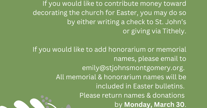 Easter Flower Donations