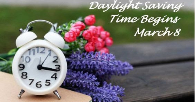 Daylight Saving Time begins on Sunday, March 8. Remember to set your clocks one hour forward THIS Sunday morning. image