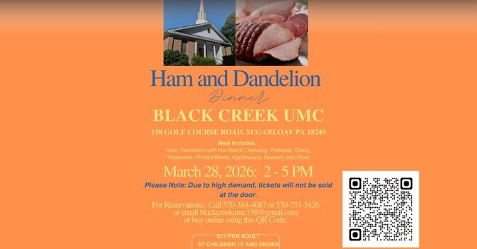 Reservations for Our Ham and Dandelion Dinner on March 28th