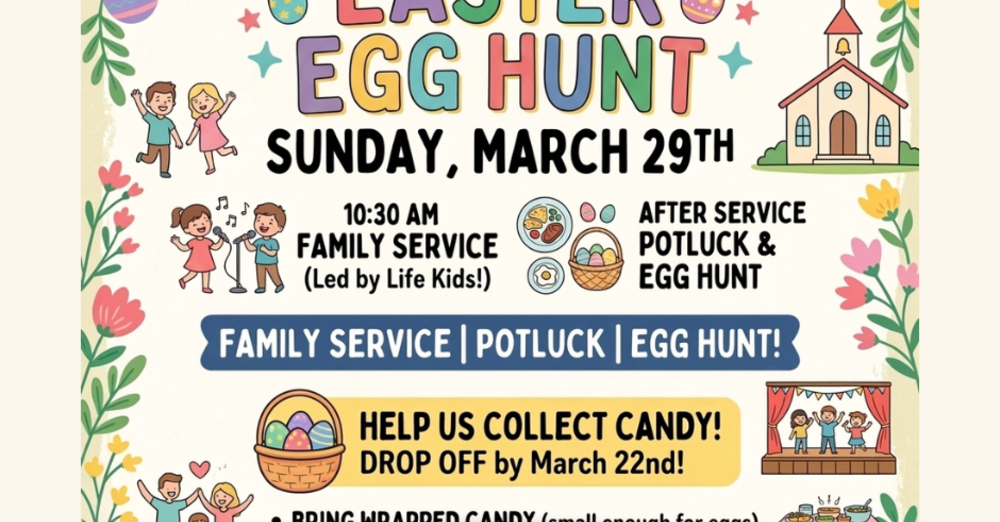 Easter Egg Hunt - Potluck - Family Service