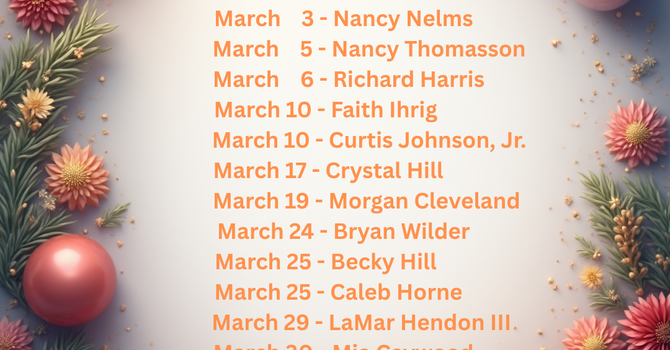 March Birthdays