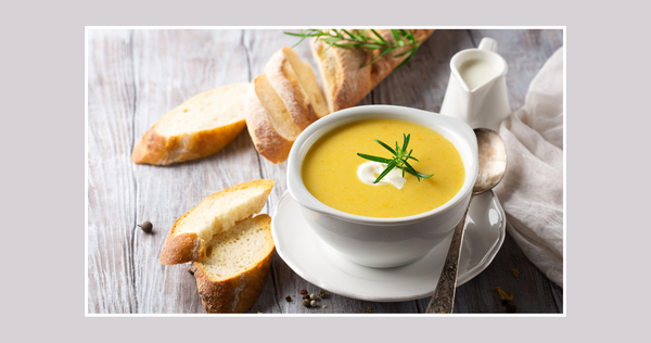 Soup and Bread Lunch