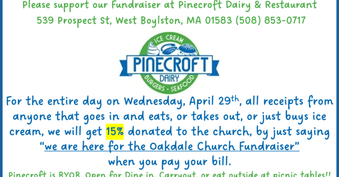 Pinecroft Dairy & Restaurant Fundraiser