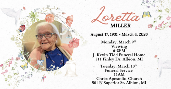 Funeral Arrangements For Sis. Loretta Miller image