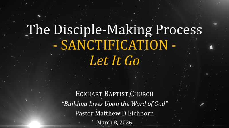 Component #2.4 - Sanctification: Let It Go