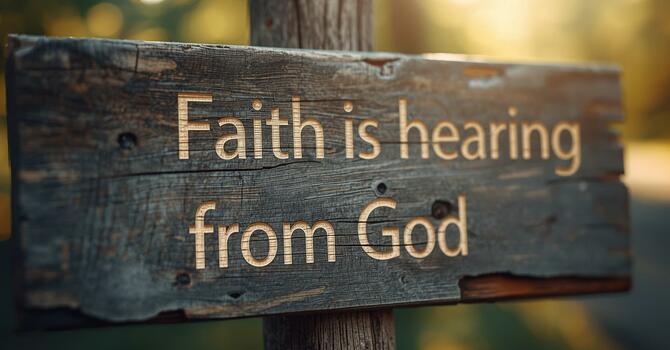 Faith is Hearing From God