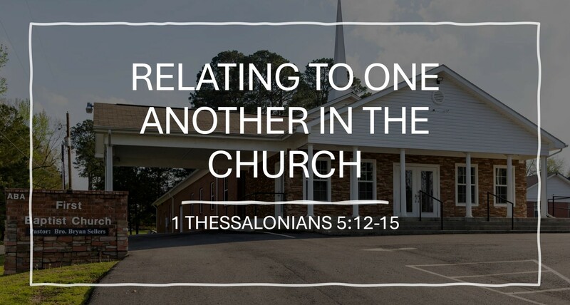 Relating to One Another in the Church