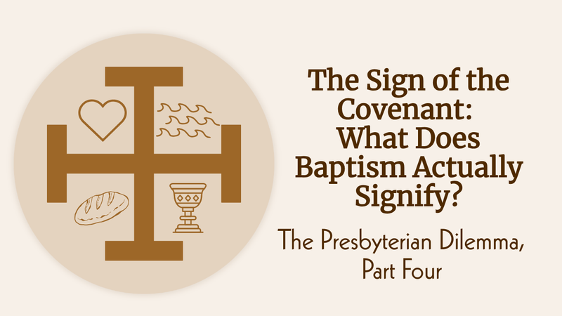 The Sign of the Covenant: What Does Baptism Actually Signify?