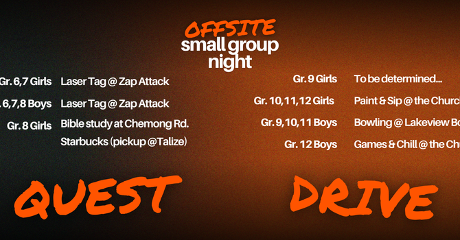 Youth Offsite Small Group Night