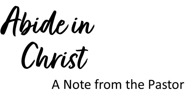 A Note from the Pastor image