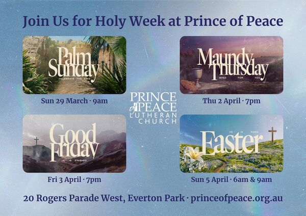 Holy Week Schedule