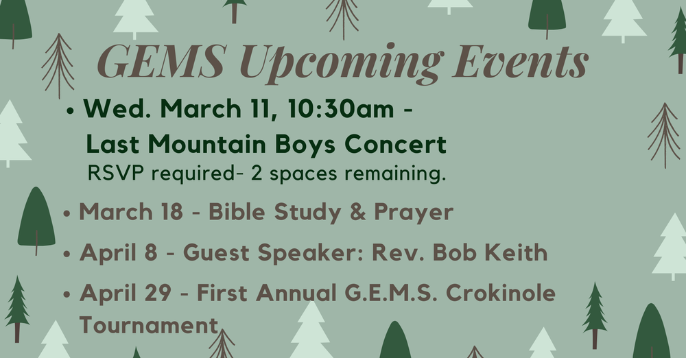 GEMS Upcoming Events