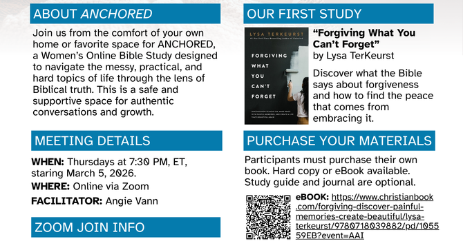 Anchored: Women's Online Bible Study