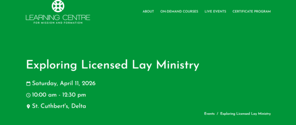 Exploring Licensed Lay Ministry