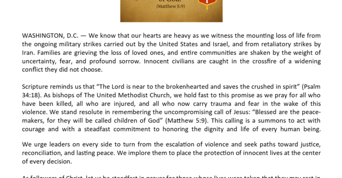 CALL FOR PRAYER AND PEACE image