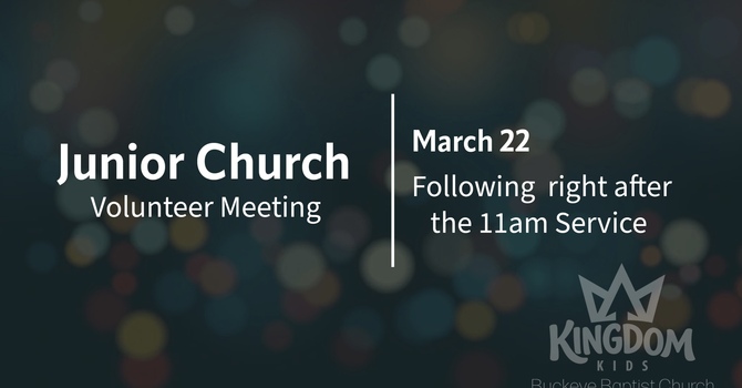 Junior Church Volunteer Meeting 
