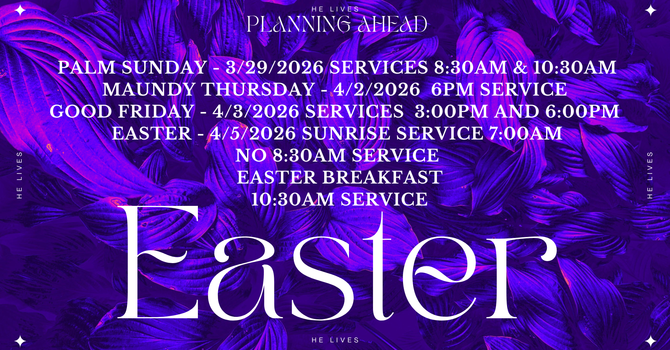 Easter Service Planning
