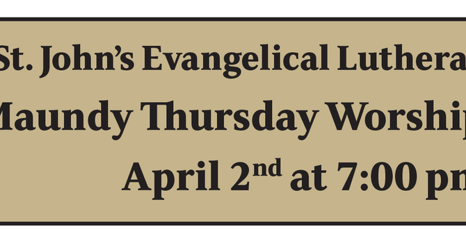 Maundy Thursday Communion Service