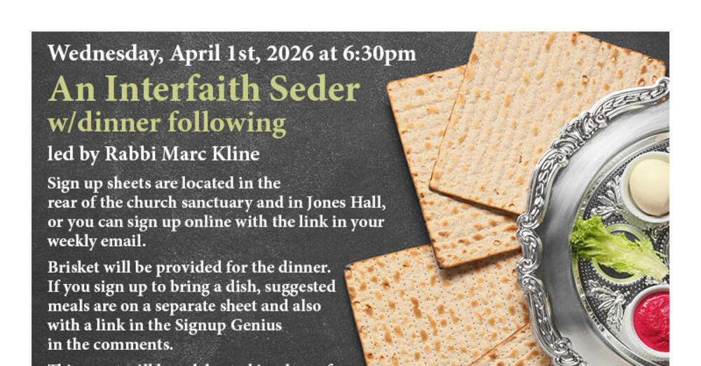 Interfaith Seder and Dinner