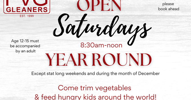 Open Saturdays Year-Round