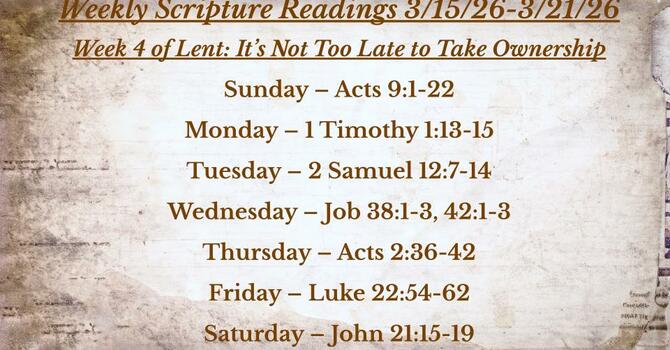 Weekly Announcements 3/15/26-3/21/26 image