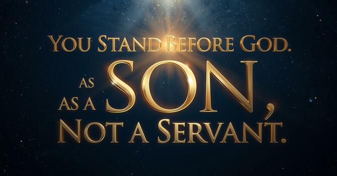 You Stand Before God as a Son, Not a Servant image