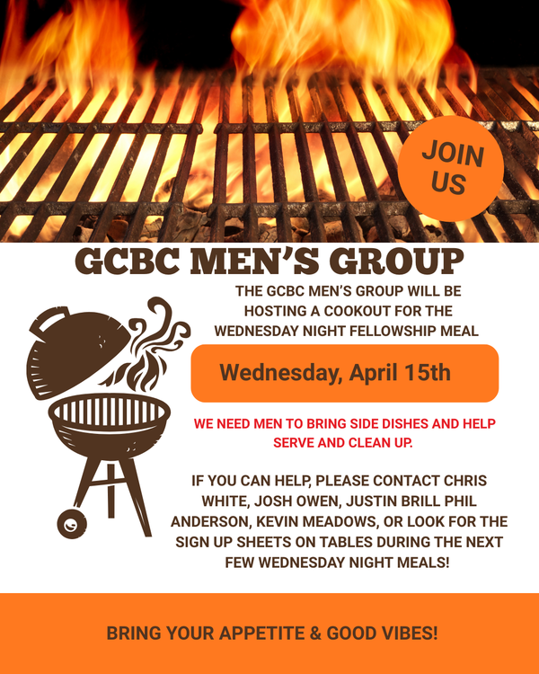 GCBC MEN'S GROUP -SPRING ACTIVITY! 