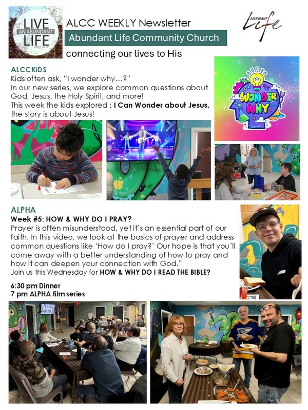 The Events & Happenings of the Abundant Life