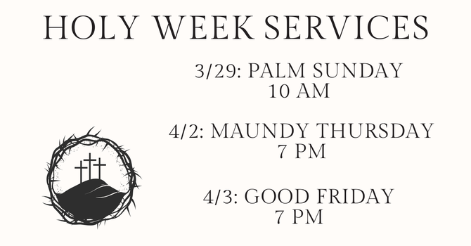 Holy Week Services 