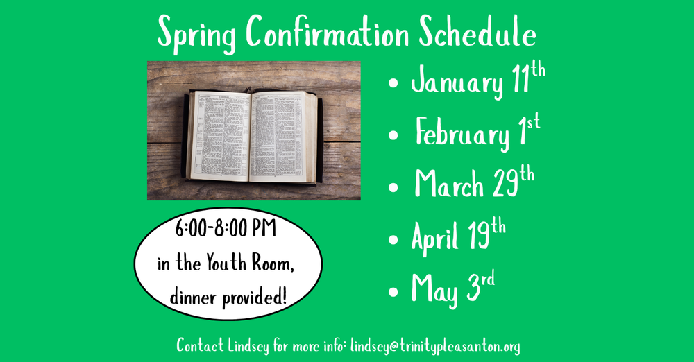 Youth Confirmation at Trinity