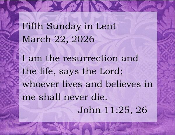 Fifth Sunday in Lent