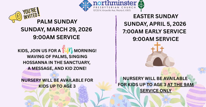 Palm Sunday & Easter Sunday