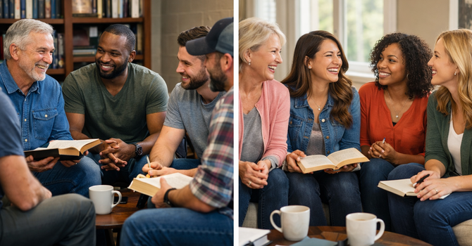 Men's group and Women's group 