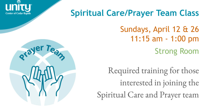 Spiritual Care & Prayer Team Class