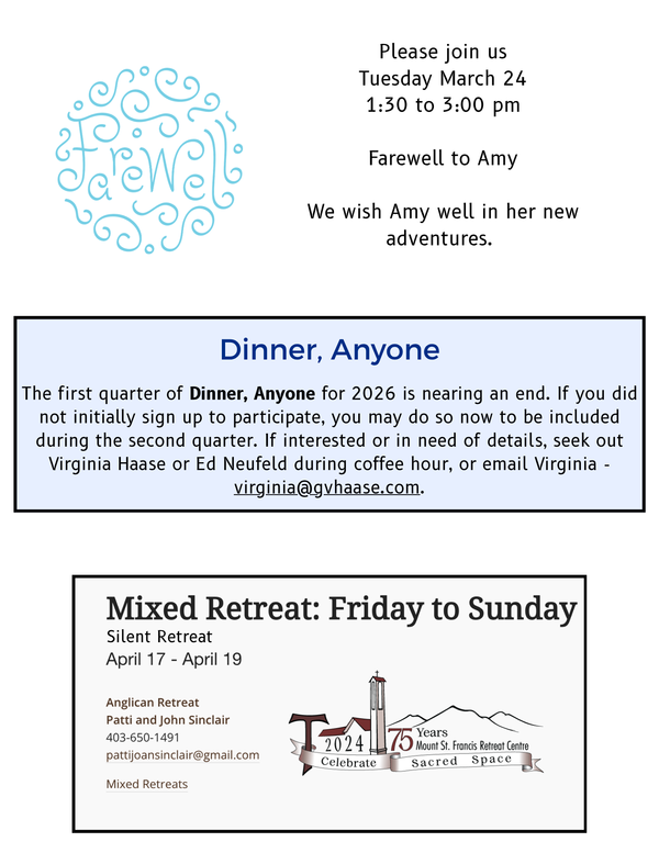 St Mike's Announcements