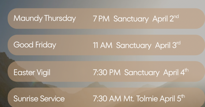 Holy Week & Easter 2026