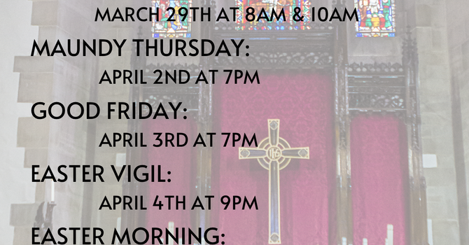 Holy Week & Easter Services image